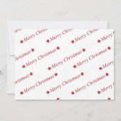 Cartes Pour Fêtes Annuelles Photo en noir et blanc avec un bonnet de Père Noël (Dos)