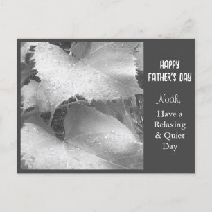 Cartes Pour Fêtes Annuelles Photo en noir et blanc de Feuilles de raisins moui