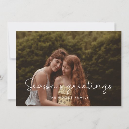 Cartes Pour Fêtes Annuelles Photo Famille des Bonnes Fêtes mignonnes (Devant)