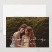 Cartes Pour Fêtes Annuelles Photo Famille des Bonnes Fêtes mignonnes (Devant / Derrière)