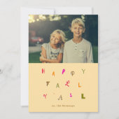 CARTES POUR FÊTES ANNUELLES PHOTO FESTIVE FONT FALL (Devant)