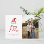 Cartes Pour Fêtes Annuelles Photo Festive Santa Hat (Debout devant)