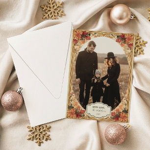Cartes Pour Fêtes Annuelles Photo Fêtes Or Antique