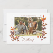 Cartes Pour Fêtes Annuelles Photo Feuilles d'automne (Devant)