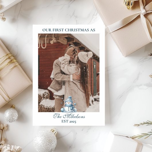 Cartes Pour Fêtes Annuelles Photo First Noël Together