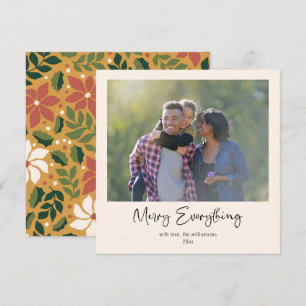 Cartes Pour Fêtes Annuelles Photo Fleur Jaune Vert Rouge Joyeux Tout