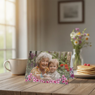 Cartes Pour Fêtes Annuelles Photo Floral Rose Fête des Mères Grand-mère