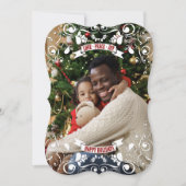 Cartes Pour Fêtes Annuelles Photo florale de Flourish de Nouveau d'art de joie (Devant)