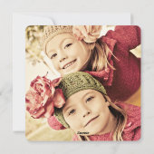 Cartes Pour Fêtes Annuelles Photo florale de manuscrit de Joyeux Noël (Dos)