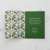 Cartes Pour Fêtes Annuelles Photo florale de Noël pliée (Intérieur)