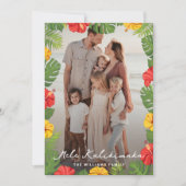 Cartes Pour Fêtes Annuelles Photo florale Feuille tropicale Mele Kalikimaka (Devant)