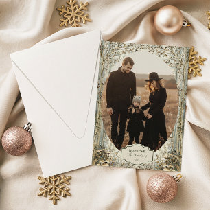 Cartes Pour Fêtes Annuelles Photo Forêt Enchantée de Noël