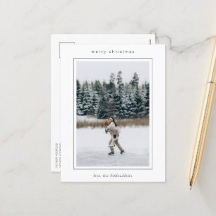 Cartes Pour Fêtes Annuelles Photo frontière minimaliste Noël moderne