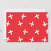 Cartes Pour Fêtes Annuelles Photo Frontière moderne Fun Rouge & Blanc Carangs  (Dos)