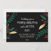 Cartes Pour Fêtes Annuelles Photo Funny Mlle Vos Visages Noël Vert (Dos)