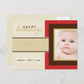 Cartes Pour Fêtes Annuelles PHOTO GREETING POSTCARD :: douceur 4 (Devant / Derrière)