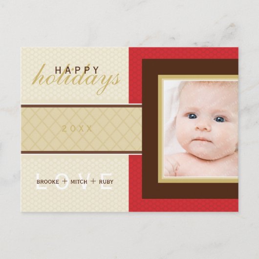 Cartes Pour Fêtes Annuelles PHOTO GREETING POSTCARD :: douceur 4 (Devant)