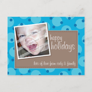 Cartes Pour Fêtes Annuelles PHOTO GREETING POSTCARD :: tacheté à la joue 9