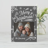 Cartes Pour Fêtes Annuelles photo gris blanc (Debout devant)