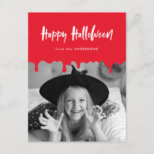 Cartes Pour Fêtes Annuelles Photo Halloween sang rouge dégoulinant