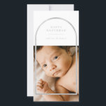 Cartes Pour Fêtes Annuelles Photo Hanoukka Arch Frame Arch Argent<br><div class="desc">Cadre élégant en faux argenté,  carte photo de vacances Happy Hanoukka. Caractéristiques,  une photo sur le devant et deux espaces modèles photo sur le dos de la carte avec des arrière - plans de couleur blanche.</div>
