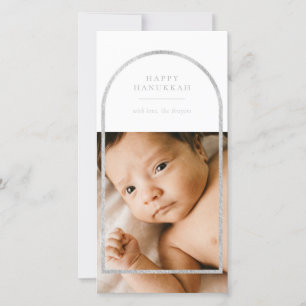 Cartes Pour Fêtes Annuelles Photo Hanoukka Arch Frame Arch Argent