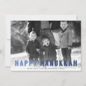 Cartes Pour Fêtes Annuelles Photo Hanoukka de Modern Blues (Devant)