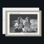 Cartes Pour Fêtes Annuelles Photo Hanoukka minimaliste moderne<br><div class="desc">Carte de vacances photo Hanoukka moderne minimaliste</div>