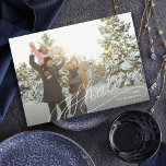 Cartes Pour Fêtes Annuelles Photo Hanoukka Shalom Lettering Hand<br><div class="desc">Customisez avec votre nom,  année,  ajoutez du texte et des photos à l'arrière. Lettres d'origine par Becky Nimoy</div>