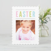 Cartes Pour Fêtes Annuelles Photo Happy Easter Personalized Easter (Debout devant)