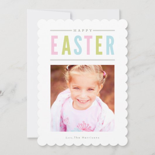 Cartes Pour Fêtes Annuelles Photo Happy Easter Personalized Easter (Devant)