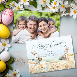 Cartes Pour Fêtes Annuelles Photo Happy Happy Eaquarelle de Pâques personnalis