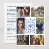 Cartes Pour Fêtes Annuelles PHOTO HEUREUSE HANOUKKA CUSTOM 6 Dessinée À LA MAI (Devant / Derrière)