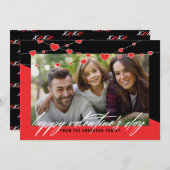Cartes Pour Fêtes Annuelles Photo Heureuse Sainte-Valentin (Devant / Derrière)