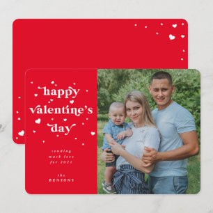 Cartes Pour Fêtes Annuelles Photo Heureuse Sainte-Valentin couleur personnalis
