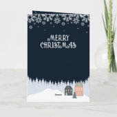 Cartes Pour Fêtes Annuelles Photo hiver Noël rustique (Dos)