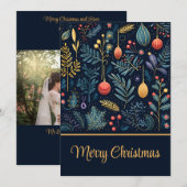 Cartes Pour Fêtes Annuelles Photo Holiday Foliage (Devant / Derrière)