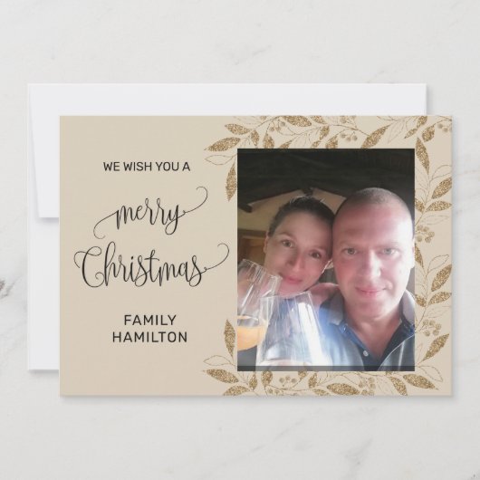 Cartes Pour Fêtes Annuelles Photo Horizontal Christmas Flat (Devant)