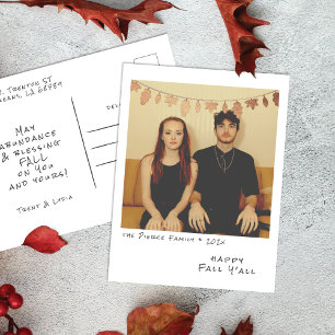 Cartes Pour Fêtes Annuelles Photo Instantané Vintage - Faux Feuilles d'Automne