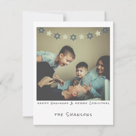 Cartes Pour Fêtes Annuelles Photo instantanée Nostalgic Hanoukka/Noël (Devant)
