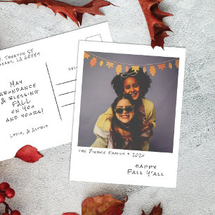 Cartes Pour Fêtes Annuelles Photo instantanée vintage - Automne Feuilles Garla