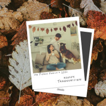 Photo instantanée vintage - Guirlande de feuilles
