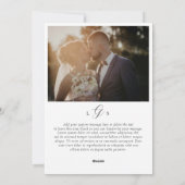 Cartes Pour Fêtes Annuelles Photo intemporelle Élégante Noël de mariée (Dos)