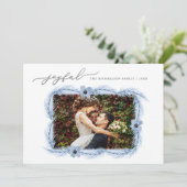 Cartes Pour Fêtes Annuelles Photo joyeuse de Noël d'hiver de branches (Debout devant)