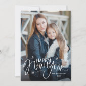 Cartes Pour Fêtes Annuelles Photo Joyeuse du Nouvel An (Devant)