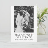 Cartes Pour Fêtes Annuelles Photo Joyeuses Fêtes Poinsettia (Debout devant)