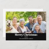 Cartes Pour Fêtes Annuelles Photo Joyeux Noël (Devant / Derrière)