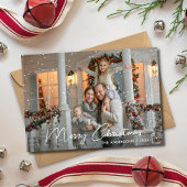Cartes Pour Fêtes Annuelles Photo Joyeux Noël blanc