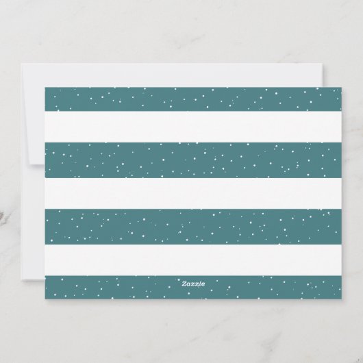 Cartes Pour Fêtes Annuelles Photo Joyeux Noël bleu et blanc (Dos)