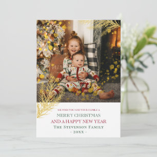 Cartes Pour Fêtes Annuelles Photo Joyeux Noël Bonne année Personnalisée